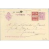 1929. Vaquer.15 c. + 5 c. carmín y rosa, serie 2ª (Barcelona Ed. 2) Dirigida a Gerona. Mat. Rodillo mecánico (Laiz 57naFBb) 50€