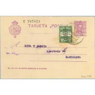 1930. Vaquer. 15 c. + 5 c. verde y verde claro, serie 4ª (Barcelona Ed. 4) Tarrasa a Barcelona. Mat. Barcelona (Laiz 57naFBd) 42