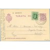 1929. Vaquer.15 c. lila.numeración tipo III + 10 c. verde. Vaquer (Ed. 314) Madrid a Zurich. Mat. Madrid (Laiz 57naFe) 35€