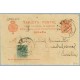 1910. Medallón.10 c. rojo + 5 c. verde (Ed. 268). Madrid a Sevilla. Mat. Madrid (Laiz 53Fa) 40€