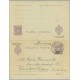 1910. Cadete. 15 c. + 15 c. violeta sobre azulado. Barcelona a Franfurtt. Mat. Barcelona (Laiz 46) 185€