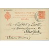 1909. Cadete.10 c. rojo. Barna a N.York. Mat. Estafeta de C. (Laiz 47A) 35€