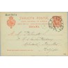 1909. Cadete.10 c. rojo. Valencia a Bruselas. Mat. Val. llegada (Laiz 47A) 24€